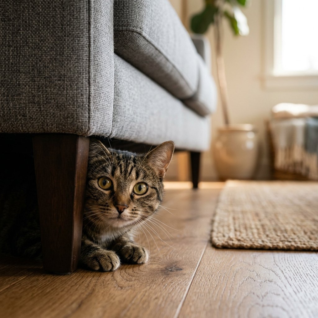 Cat Hiding Behavior