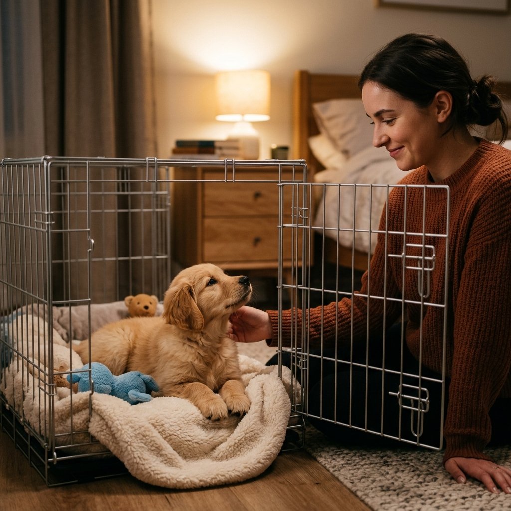 Crating a Puppy the First Night