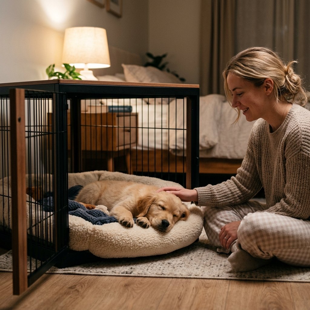 Crate Training at Night
