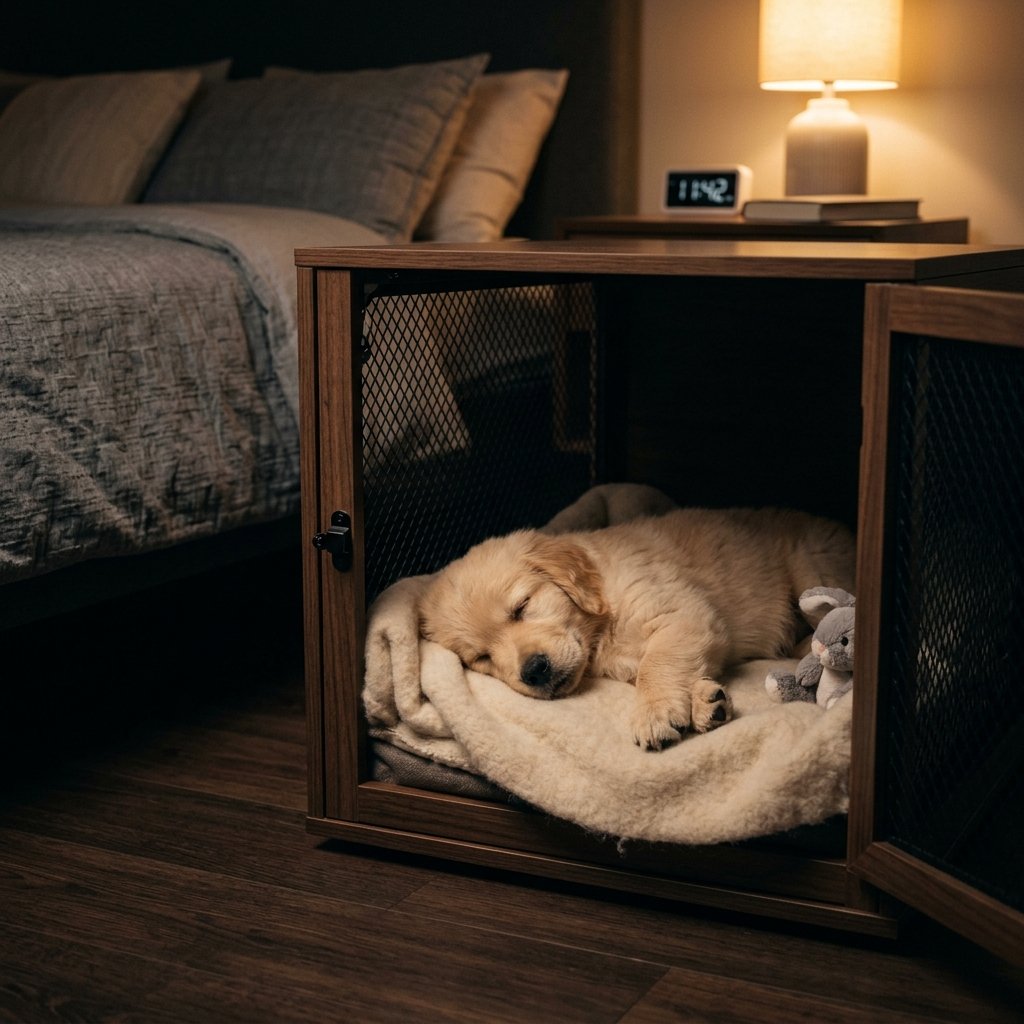 Crate Training at Night