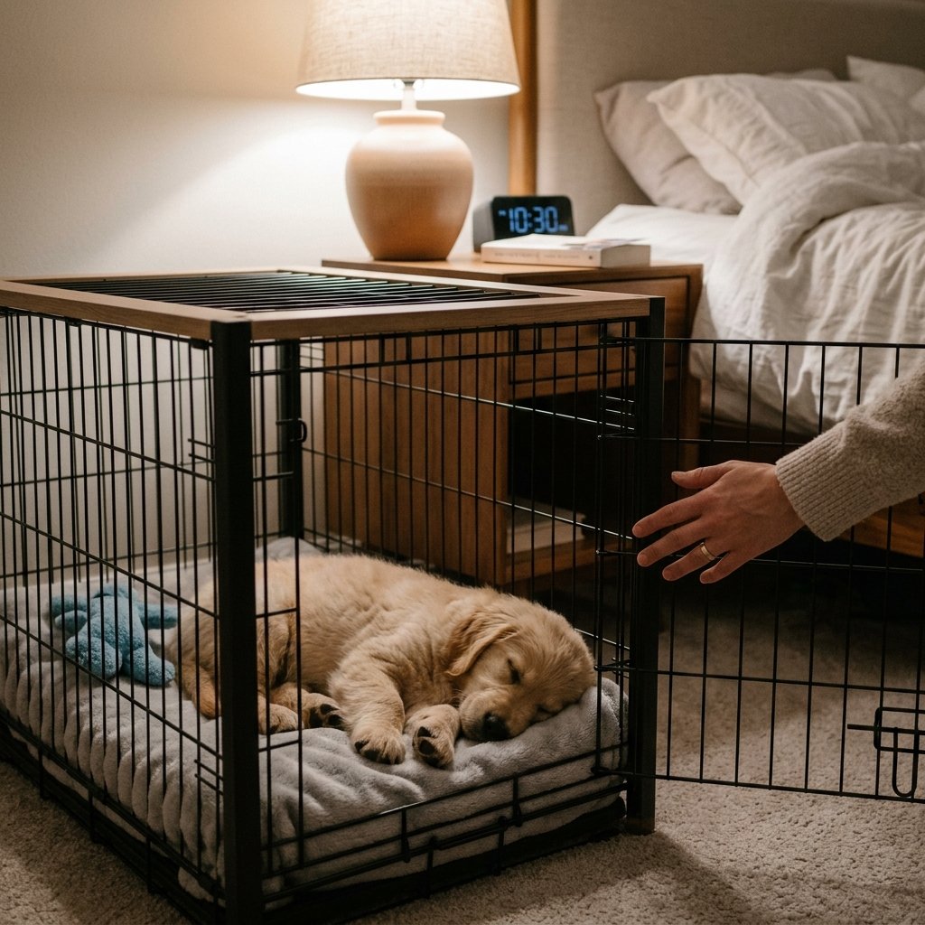 Crating a Puppy the First Night