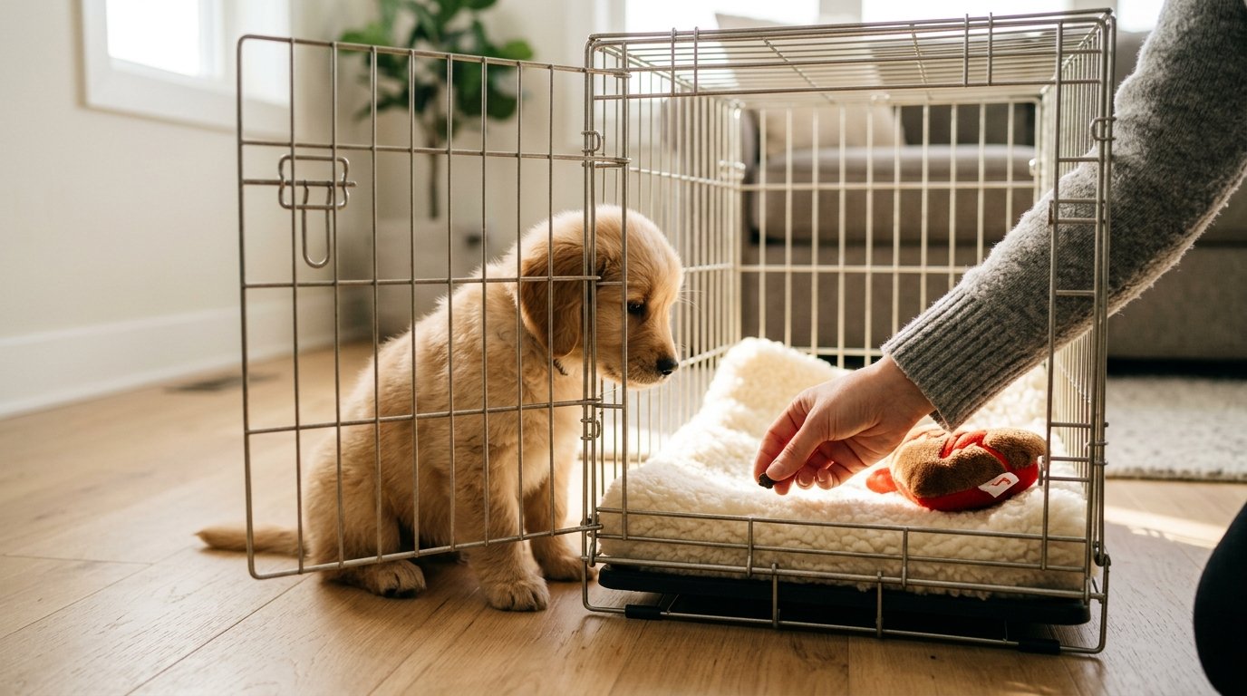 Crate Training an 8-Week-Old Puppy: A Realistic Two-Week Plan
